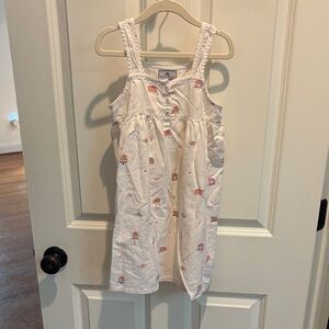 Kids White Nightgown with Pink Accents